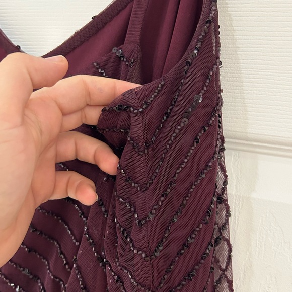 Adrianna Papell Fully Beaded Blouson Gown - Picture 9 of 10